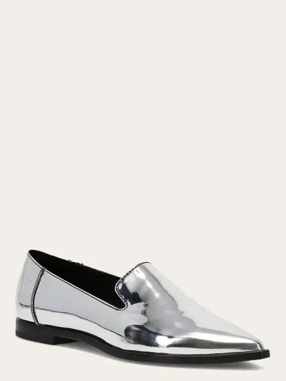 Frye Metallic Silver Pointed Slip-On Loafer size 10